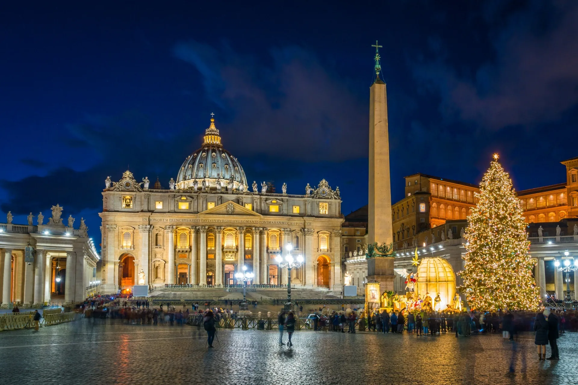 Площадь Святого Петра в Рождество