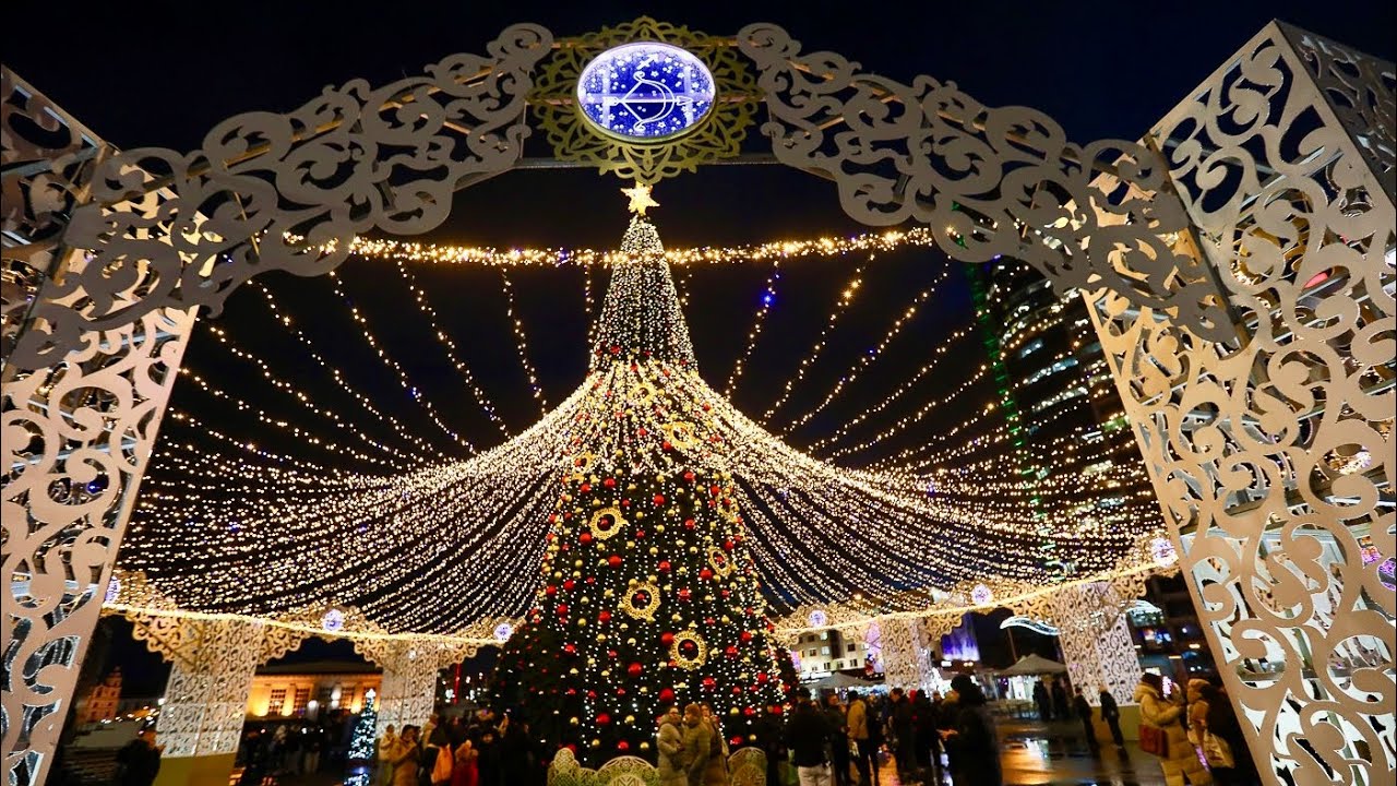 Иллюминация в новогоднем Минске